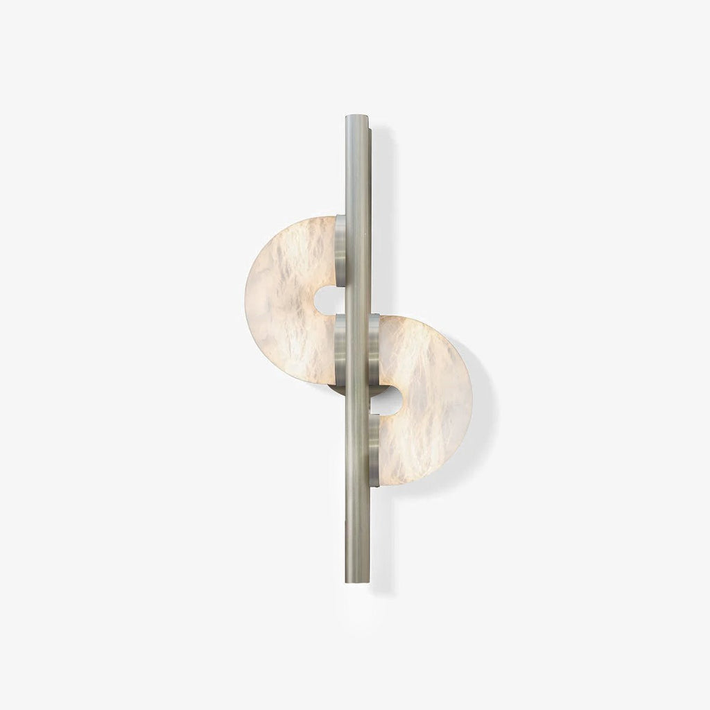 Applique murale moderne Guttorm en Albâtre Nickel et blanc