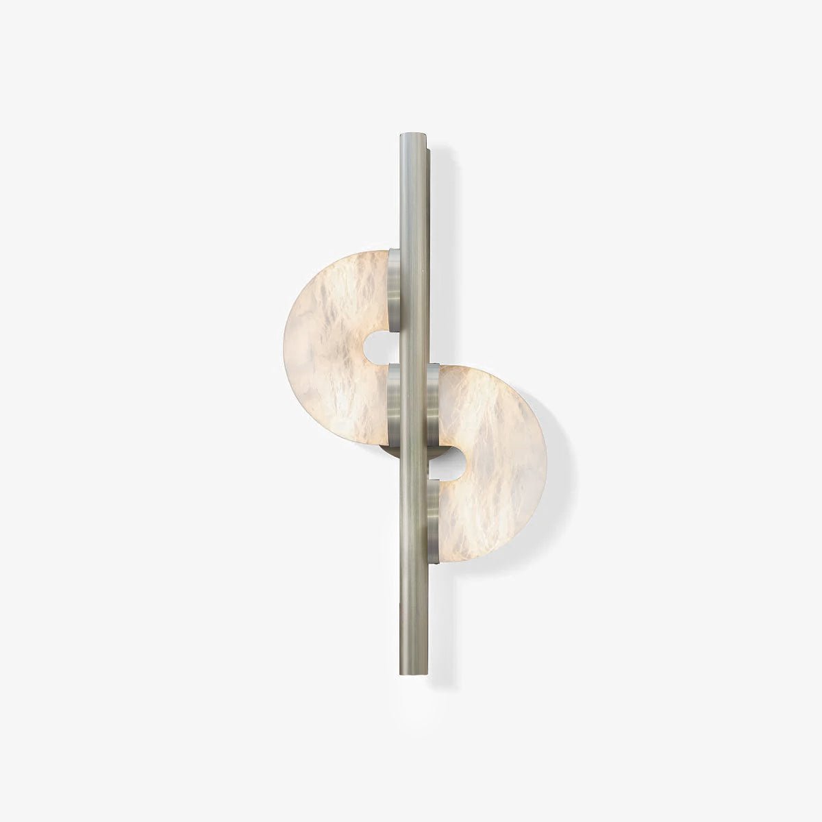 Applique murale moderne Guttorm en Albâtre Nickel et blanc