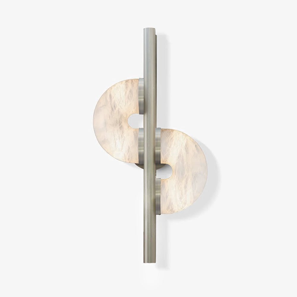 Applique murale moderne Guttorm en Albâtre Nickel et blanc