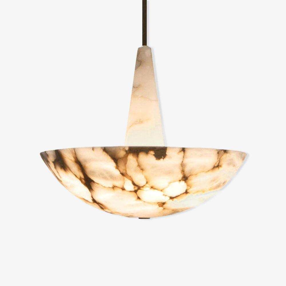 Lustre moderne Chase en Albâtre Blanc