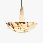 Lustre moderne Chase en Albâtre Blanc
