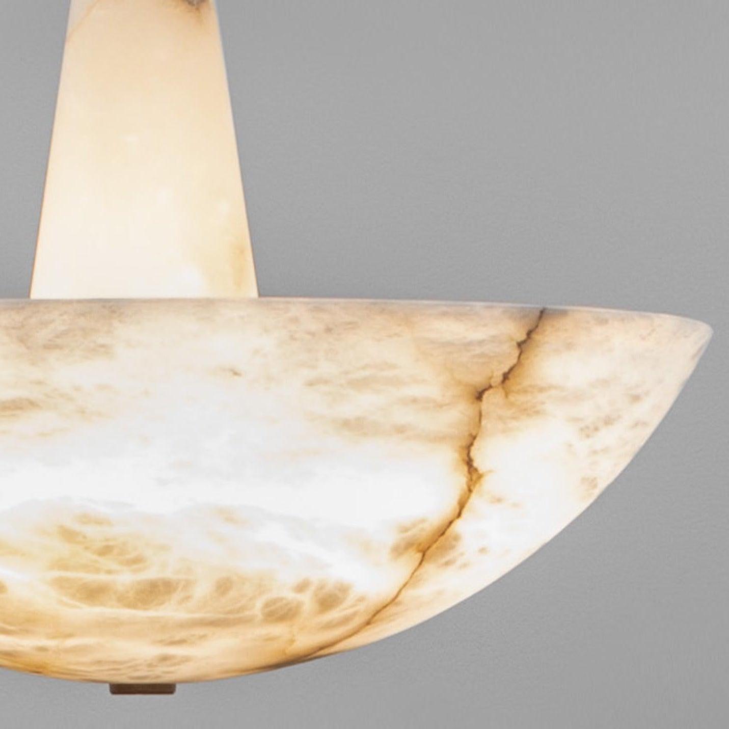 Lustre moderne Chase en Albâtre Blanc
