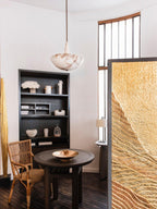 Lustre moderne Chase en Albâtre Blanc