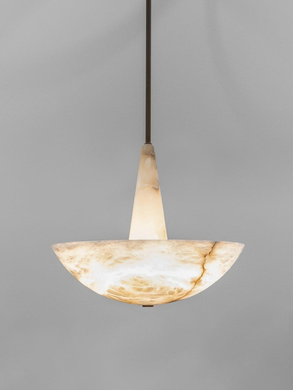 Lustre moderne Chase en Albâtre Blanc