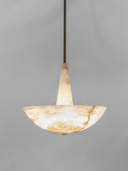 Lustre moderne Chase en Albâtre Blanc
