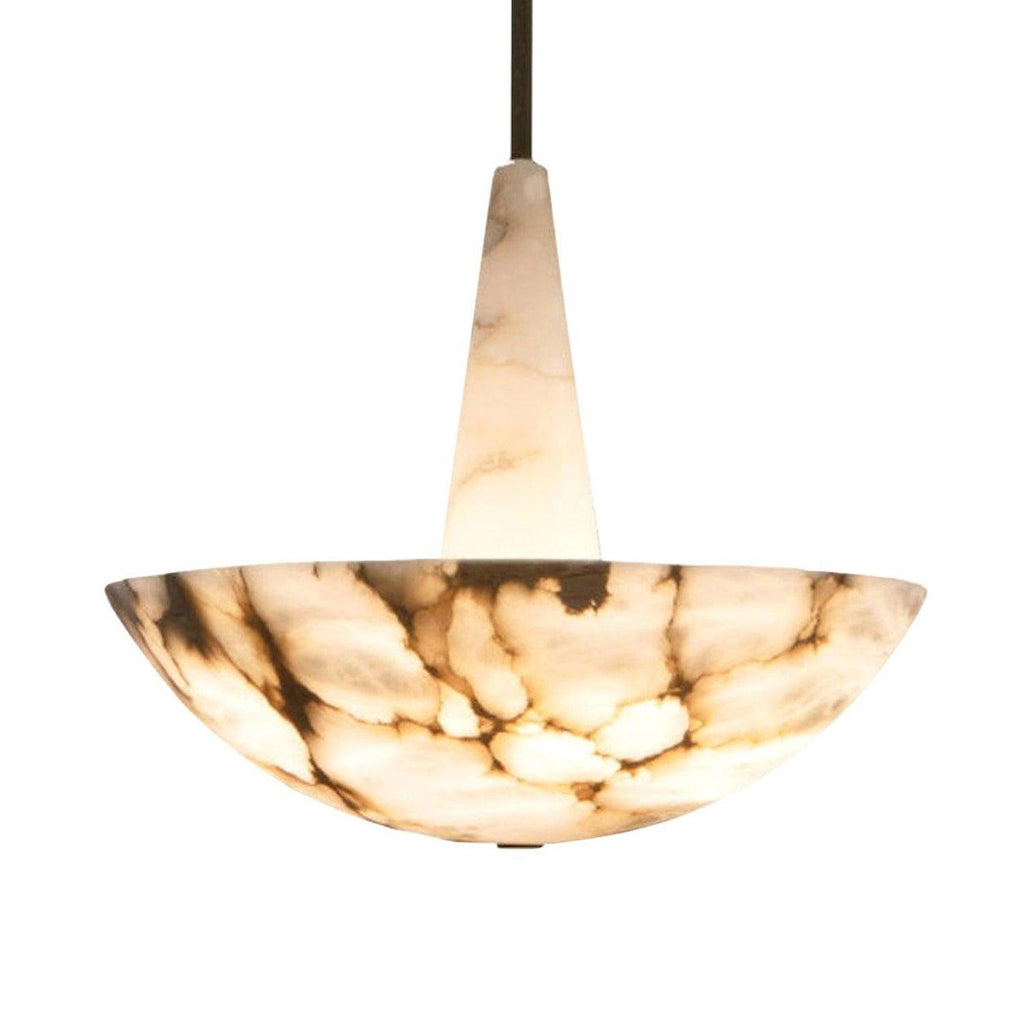 Lustre moderne Chase en Albâtre Blanc