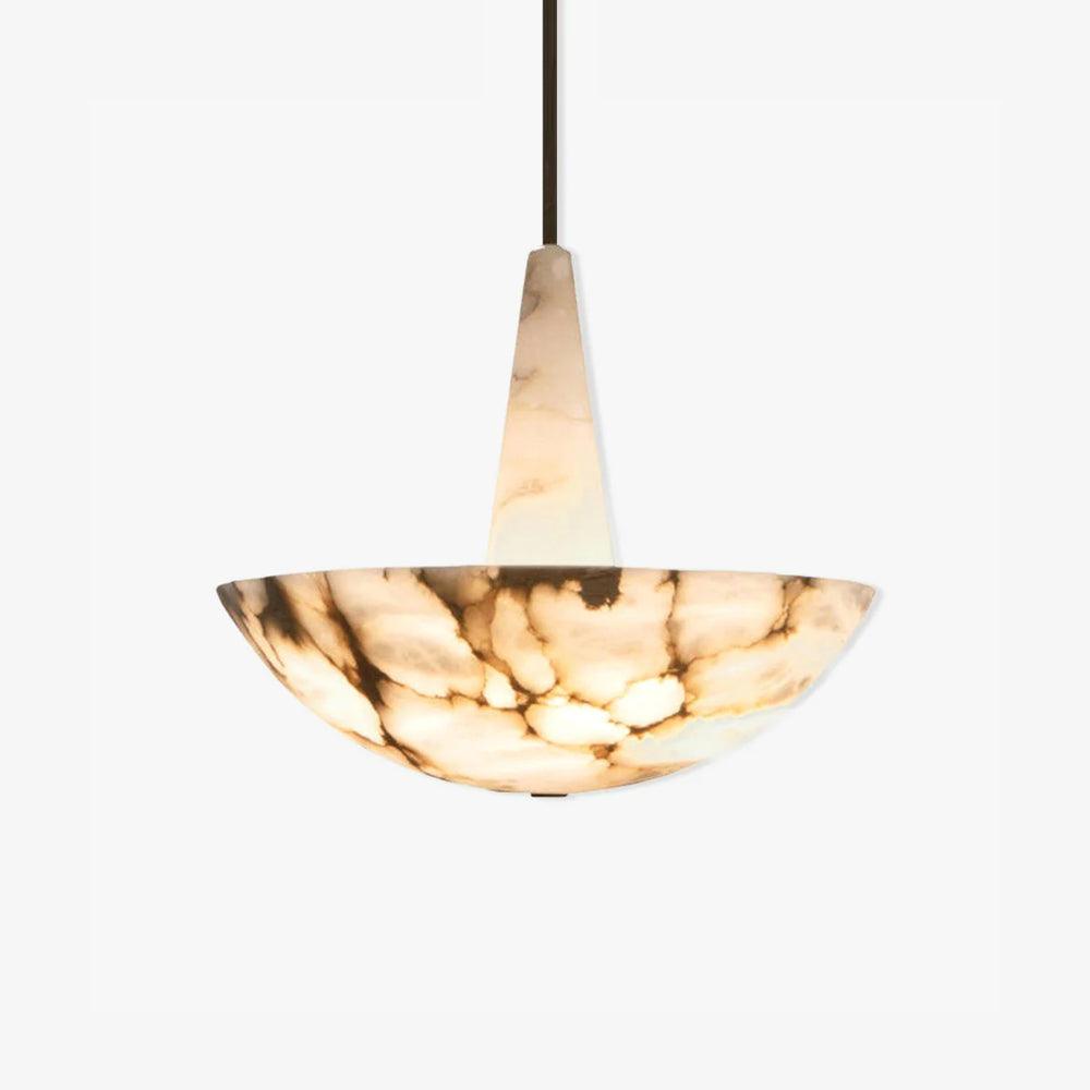 Lustre moderne Chase en Albâtre Blanc