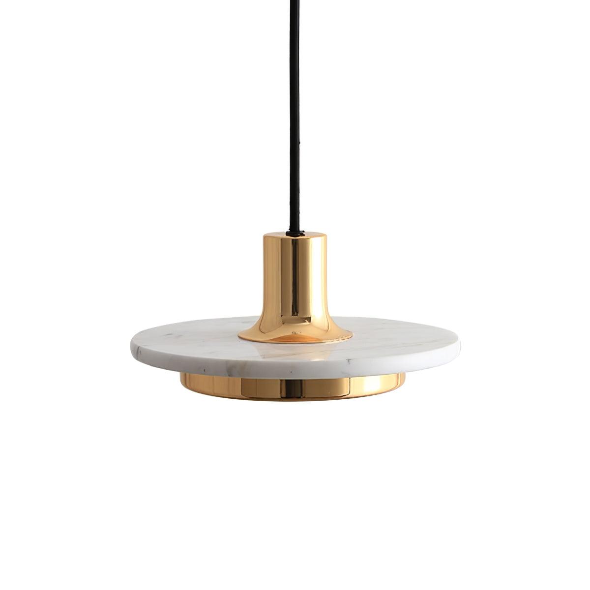 Suspension moderne Ashby en Or et blanc marbre
