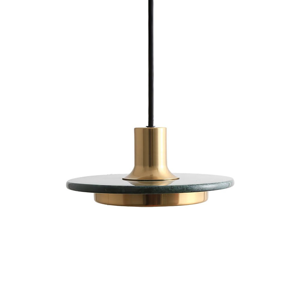 Suspension moderne Ashby en Doré et vert marbre