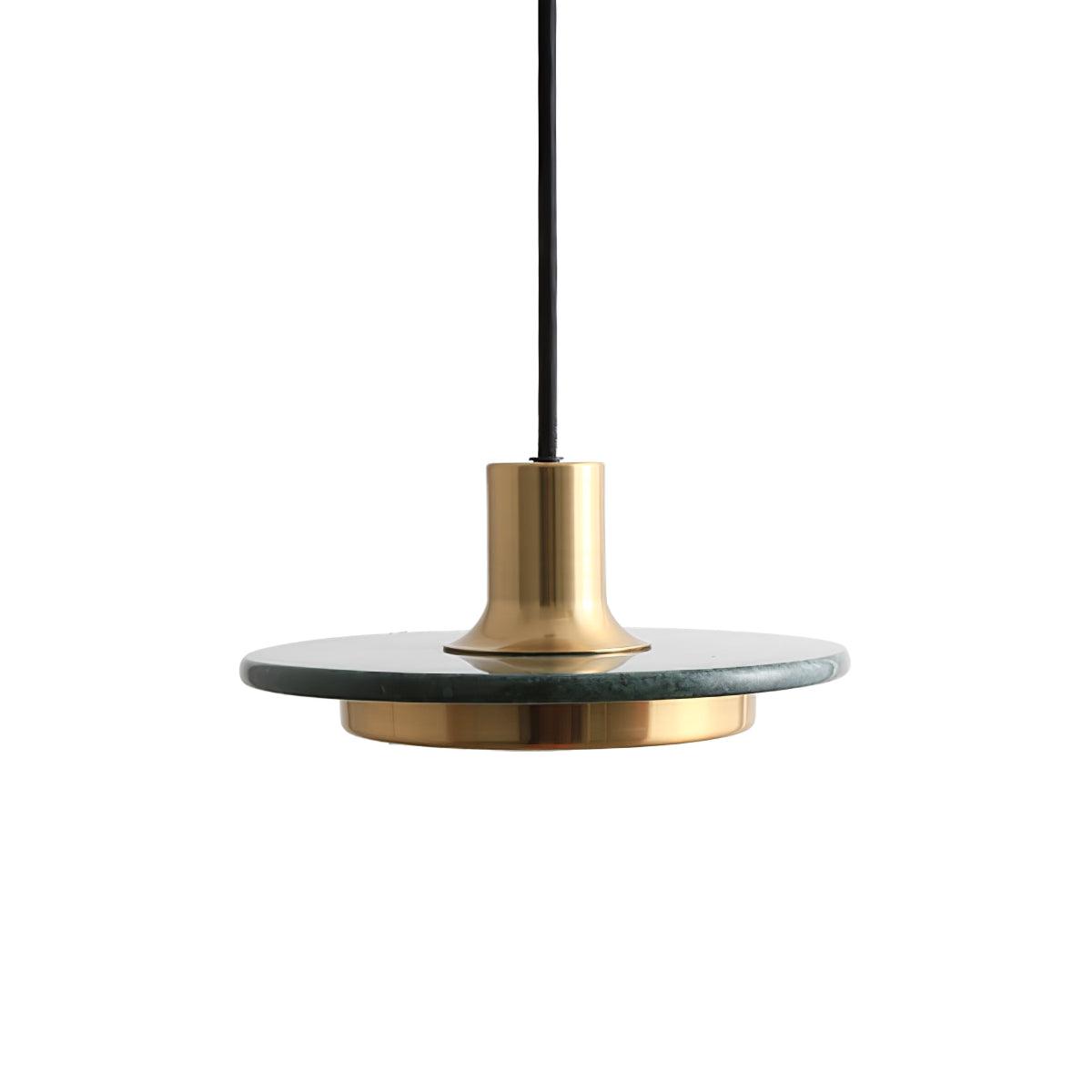 Suspension moderne Ashby en Doré et vert marbre