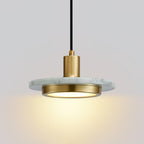 Suspension moderne Ashby en Or et blanc marbre