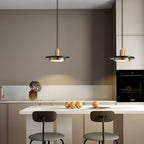 Suspension moderne Ashby en Noir et noir marbre