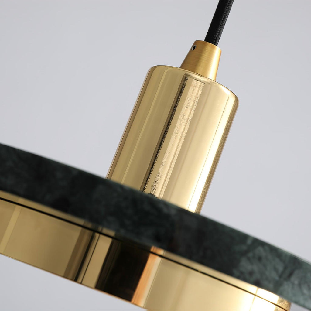 Suspension moderne Ashby en Or et blanc marbre