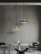 Suspension moderne Ashby en Or et blanc marbre