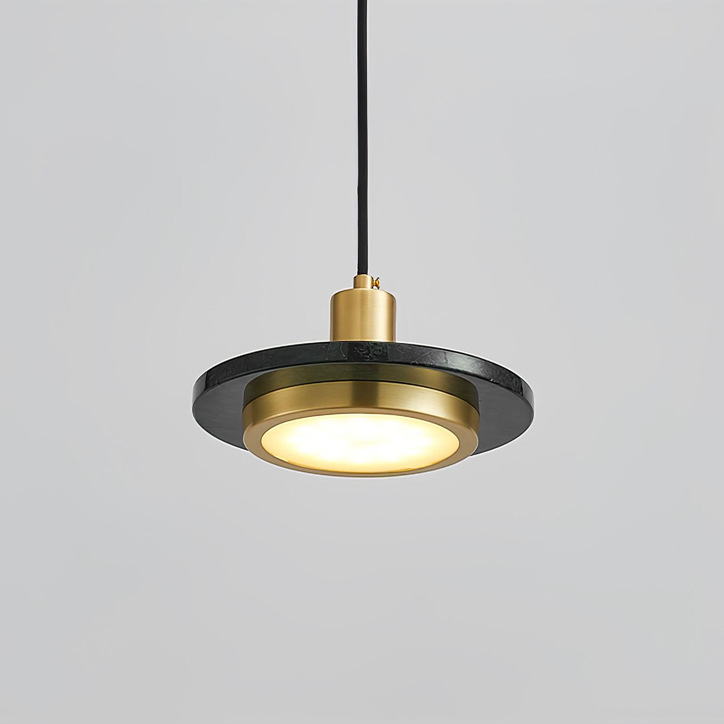 Suspension moderne Ashby en Noir et noir marbre