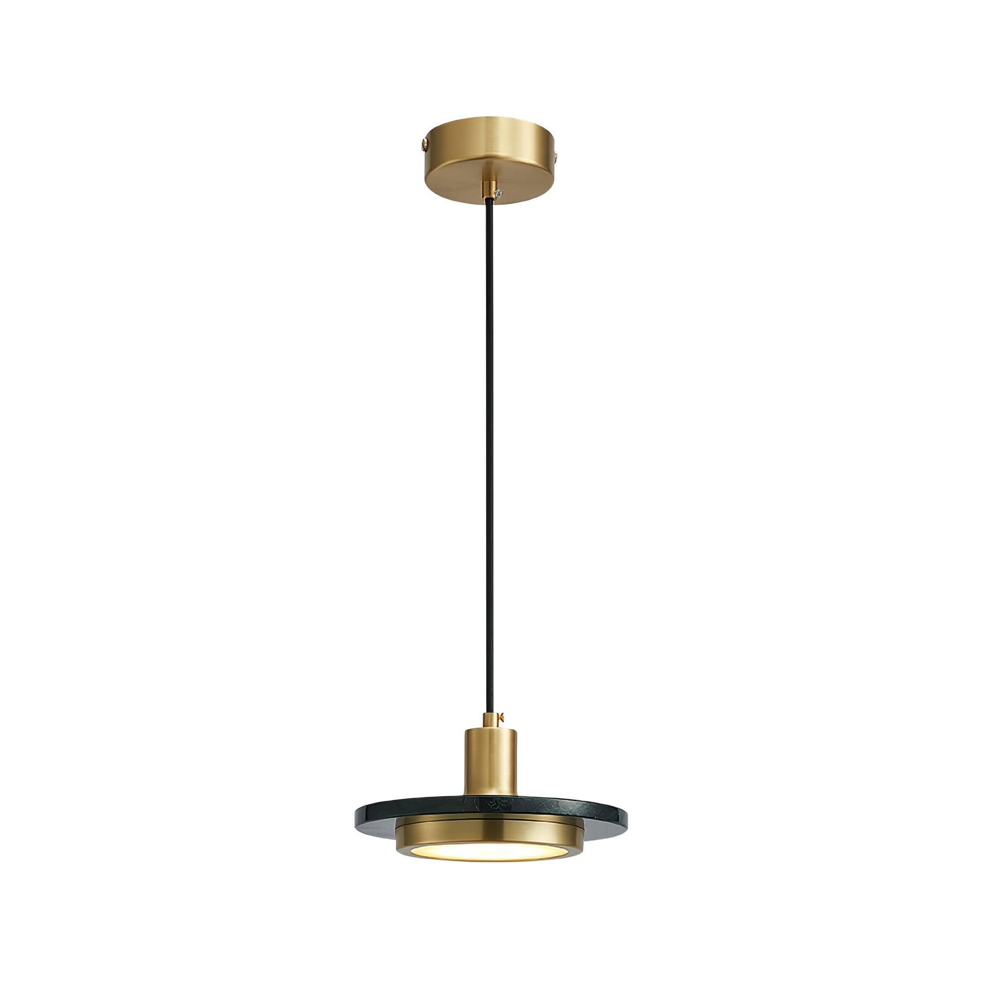 Suspension moderne Ashby en Or et blanc marbre