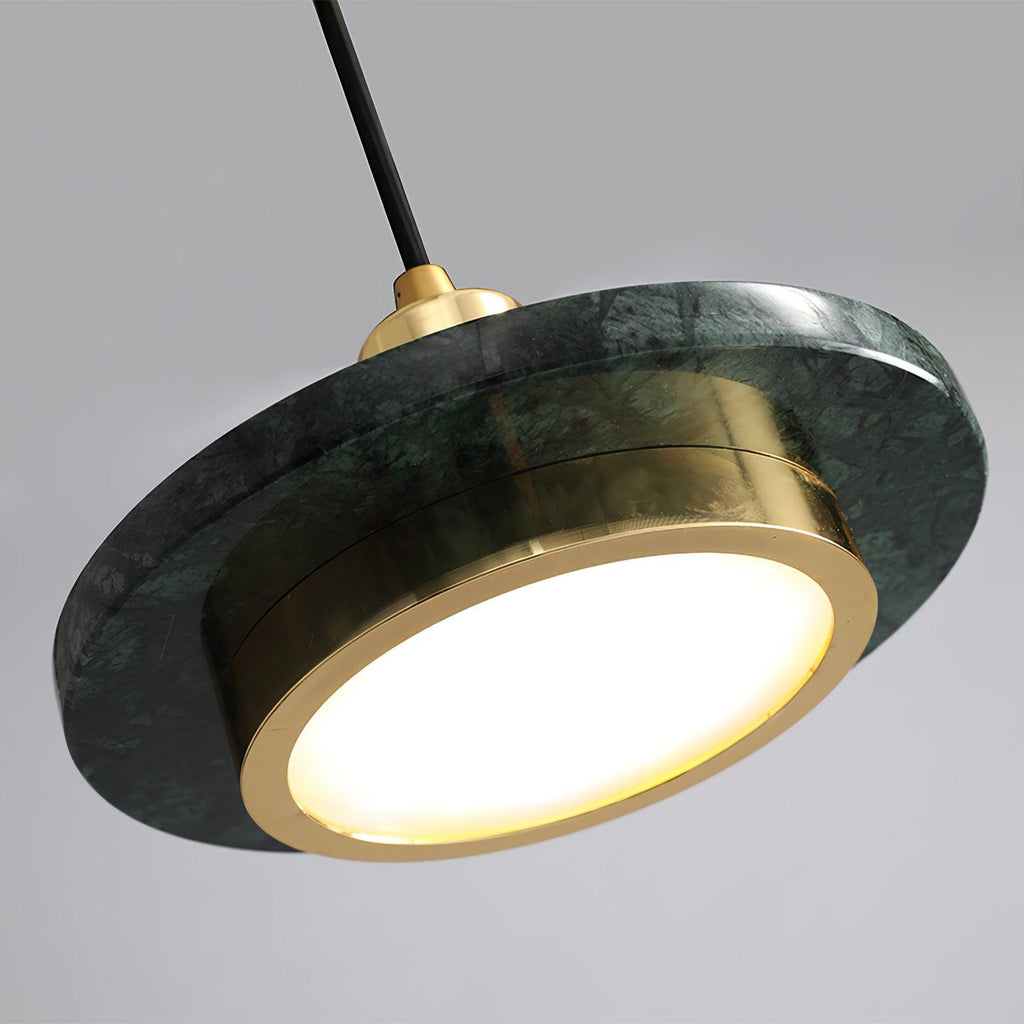 Suspension moderne Ashby en Or et blanc marbre
