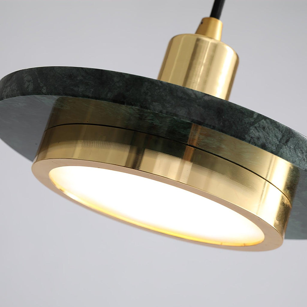 Suspension moderne Ashby en Or et blanc marbre