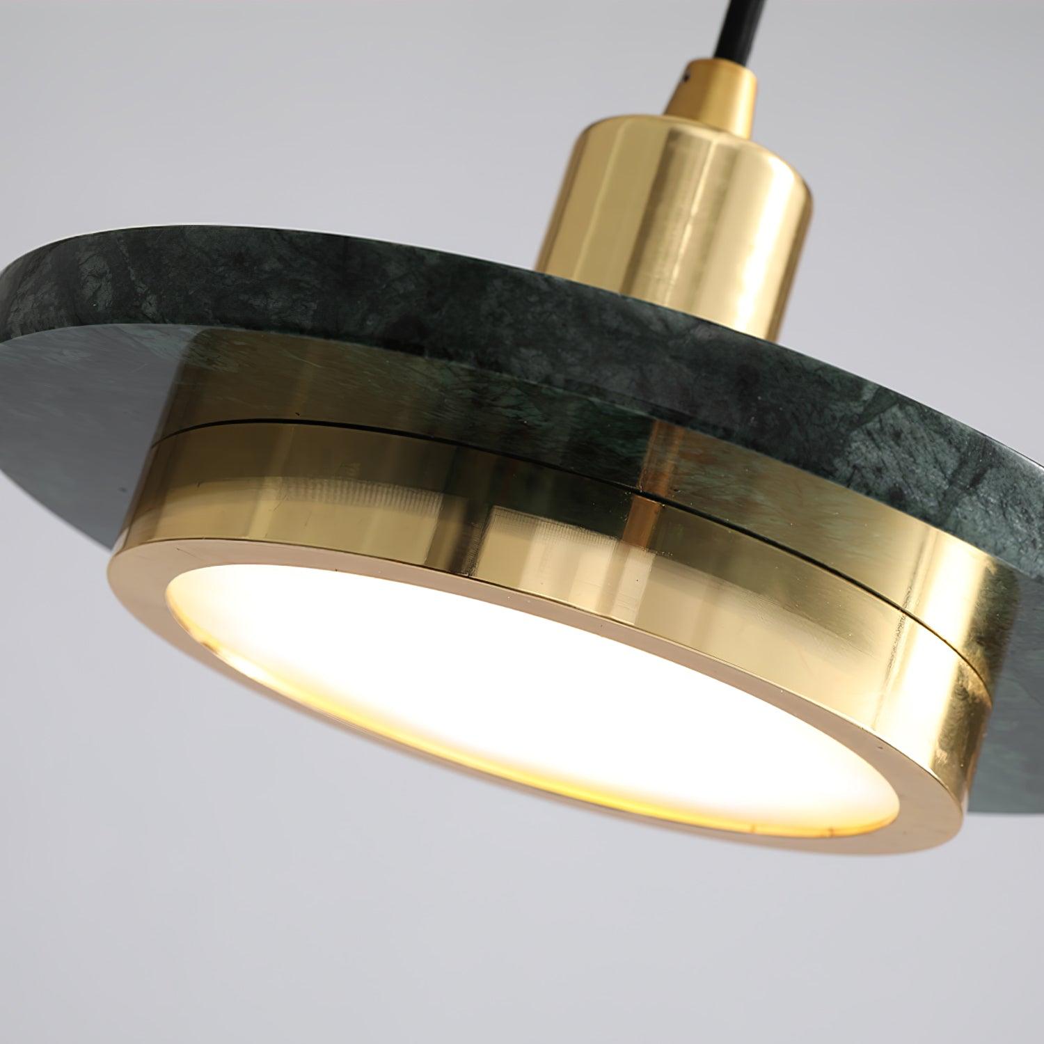 Suspension moderne Ashby en Or et blanc marbre