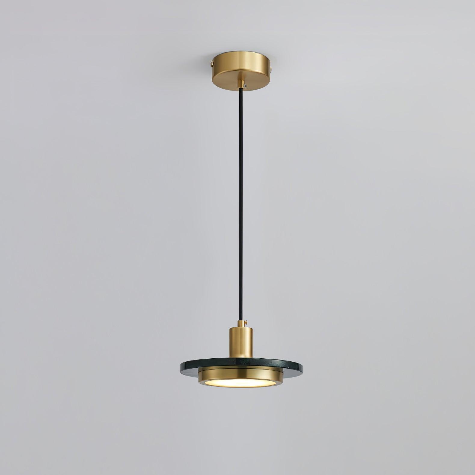 Suspension moderne Ashby en Or et blanc marbre