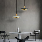Suspension moderne Ashby en Or et blanc marbre