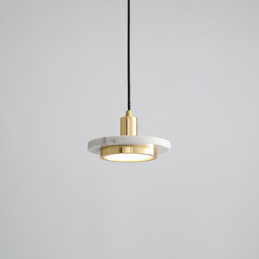 Suspension moderne Ashby en Noir et noir marbre