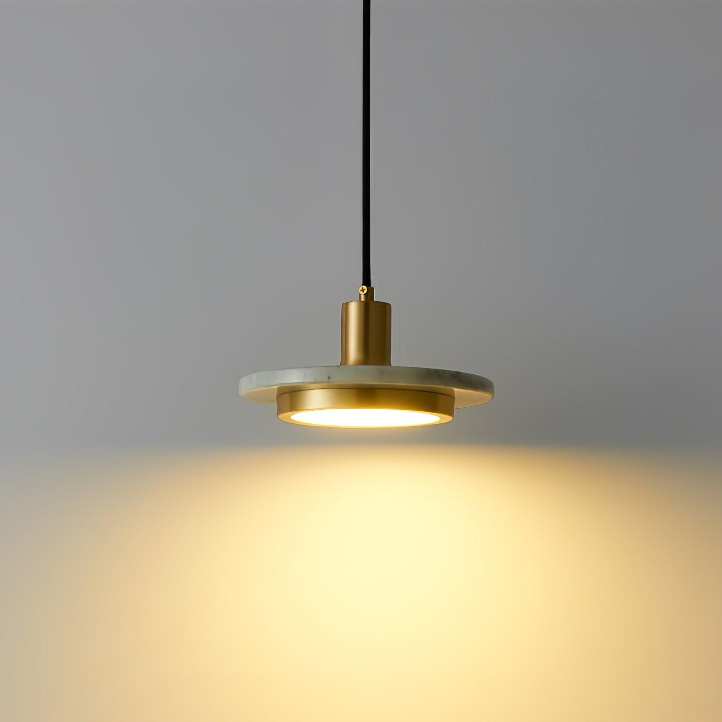 Suspension moderne Ashby en Doré et vert marbre