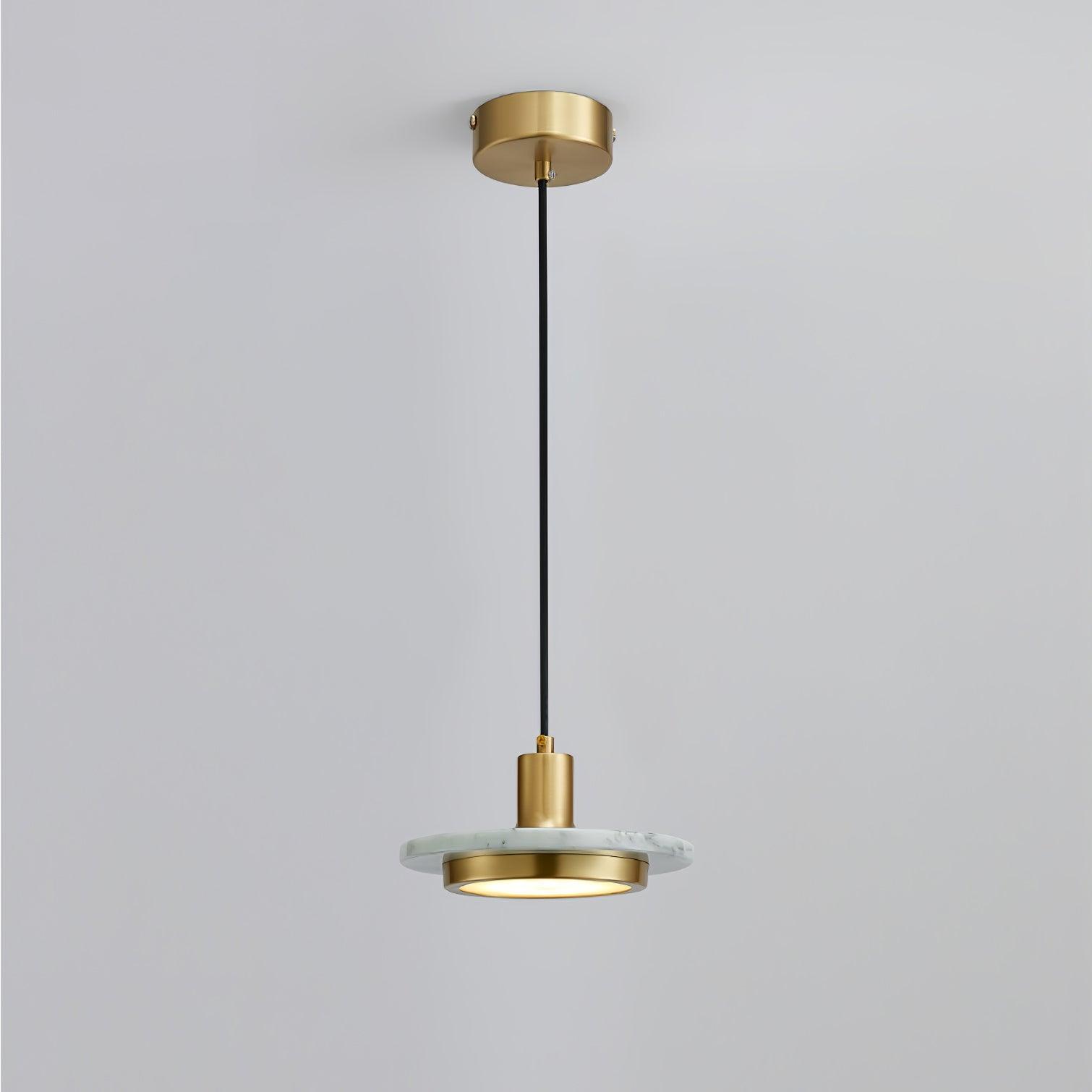 Suspension moderne Ashby en Or et blanc marbre