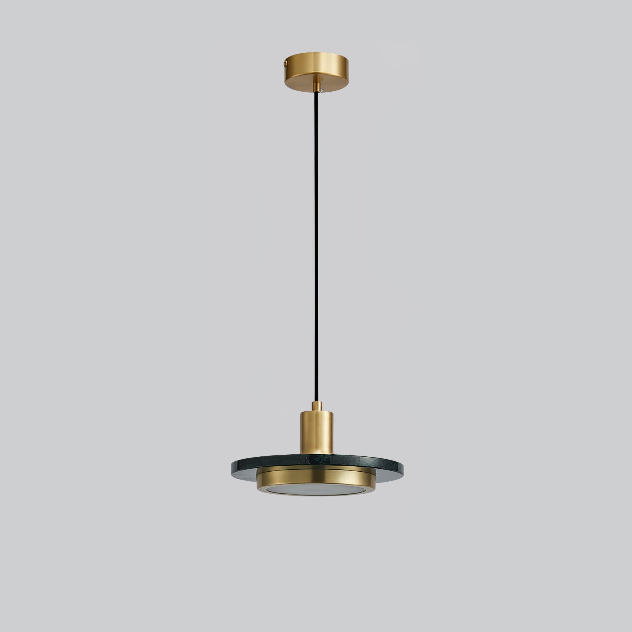 Suspension moderne Ashby en Doré et vert marbre
