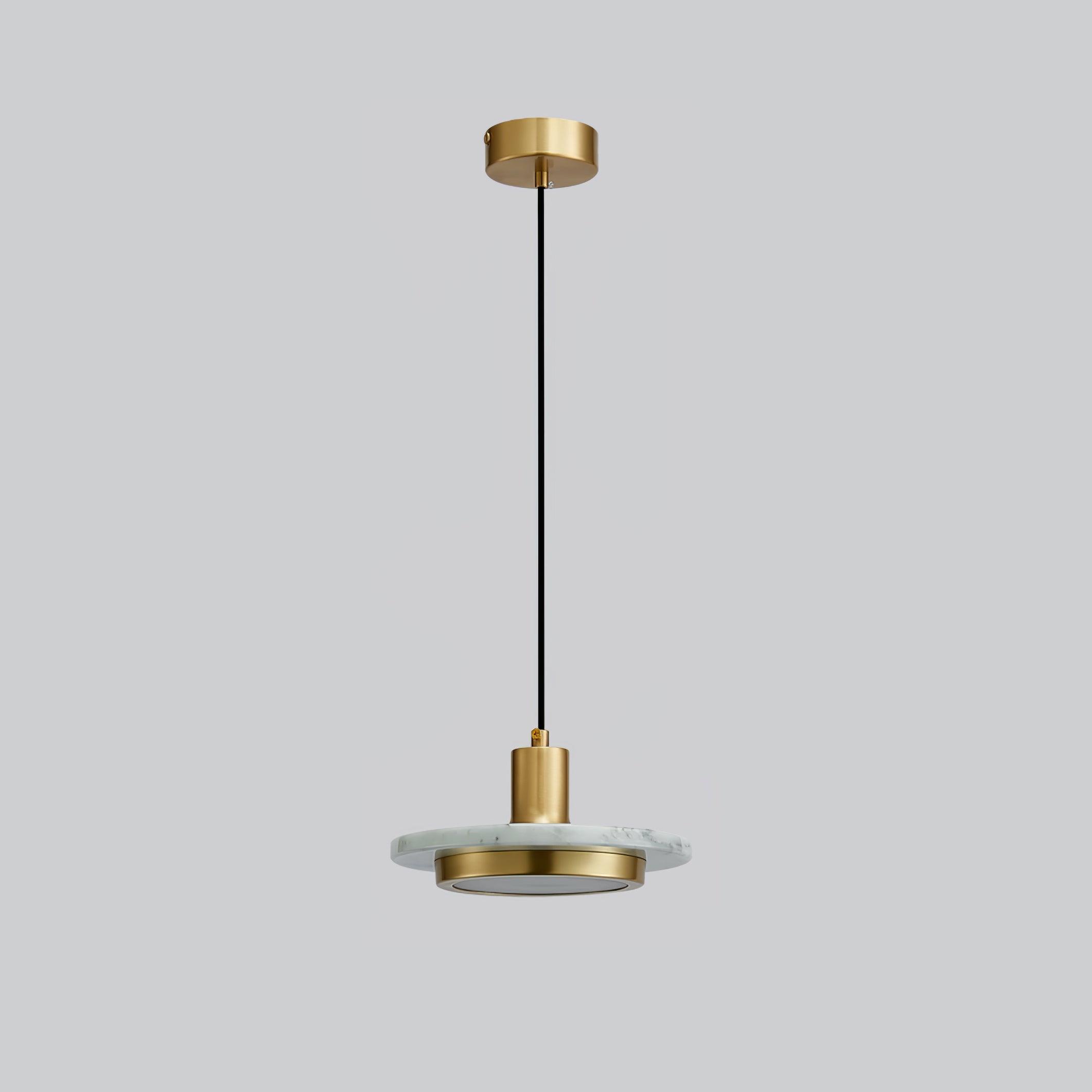 Suspension moderne Ashby en Noir et noir marbre