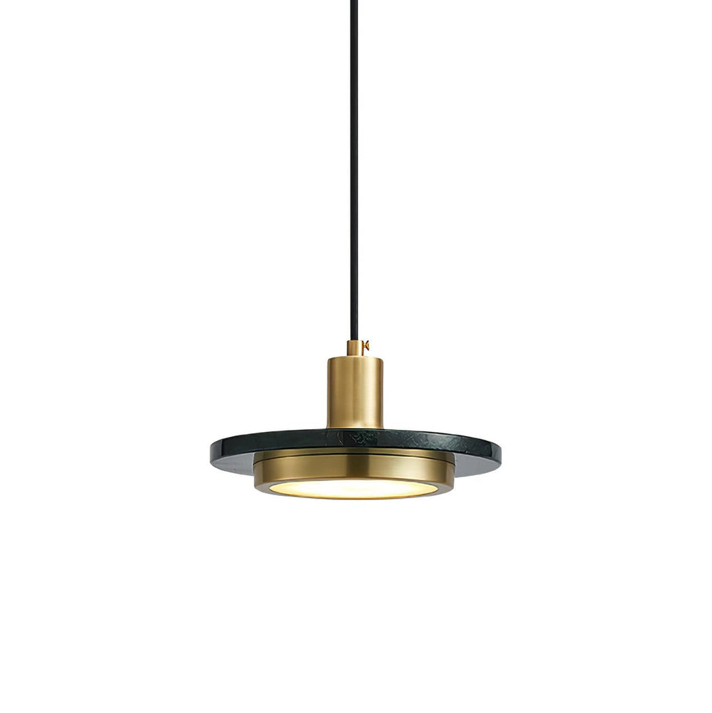 Suspension moderne Ashby en Or et blanc marbre