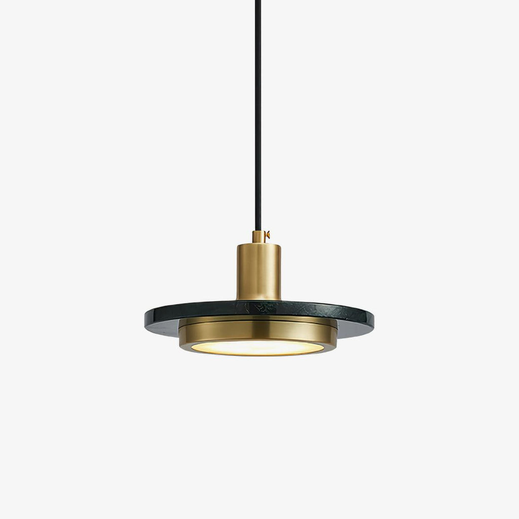 Suspension moderne Ashby en Doré et vert marbre