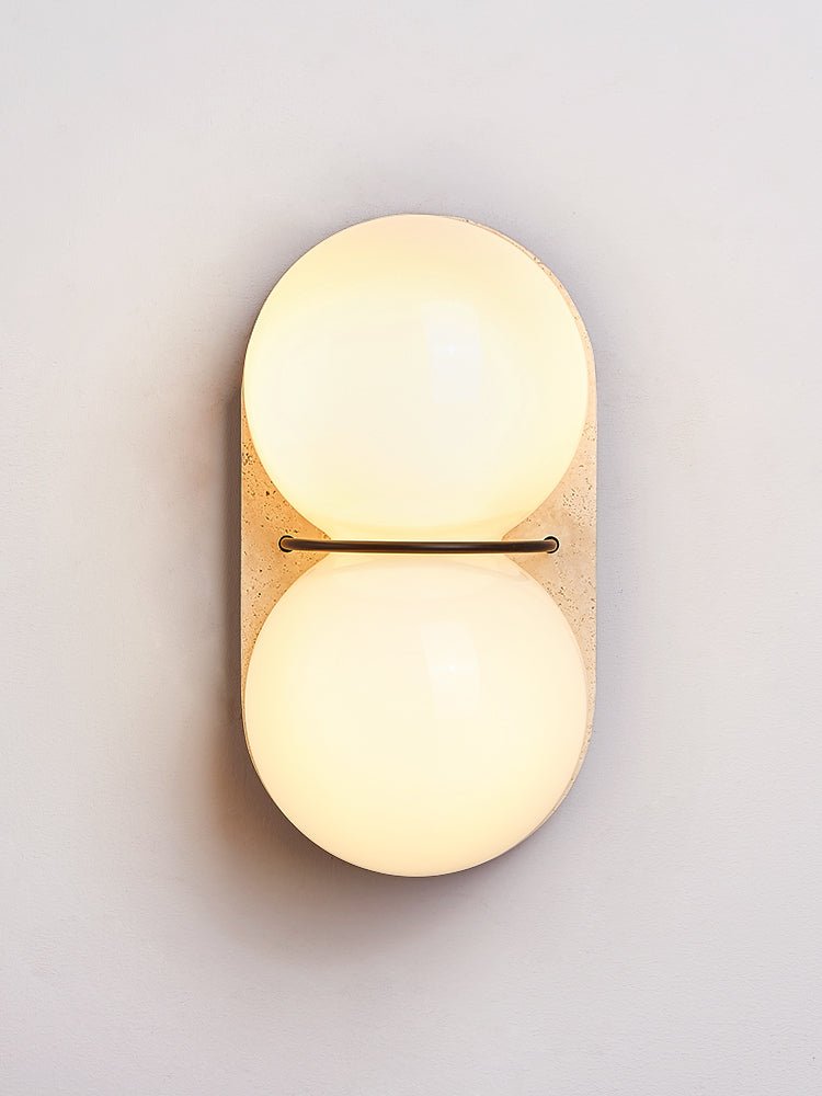 Applique murale moderne Lockwood en Travertin jaune et blanc