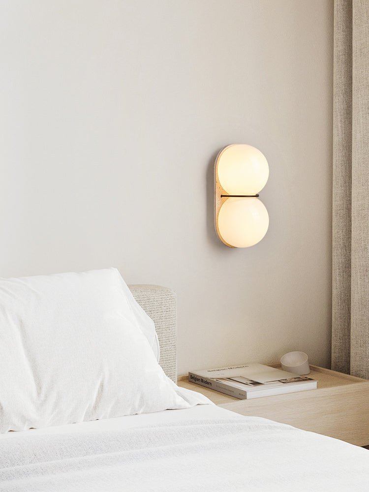 Applique murale moderne Lockwood en Travertin jaune et blanc