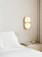 Applique murale moderne Lockwood en Travertin jaune et blanc