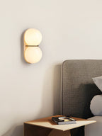 Applique murale moderne Lockwood en Travertin jaune et blanc