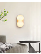 Applique murale moderne Lockwood en Travertin jaune et blanc