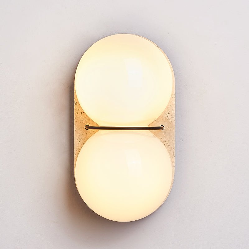 Applique murale moderne Lockwood en Travertin jaune et blanc