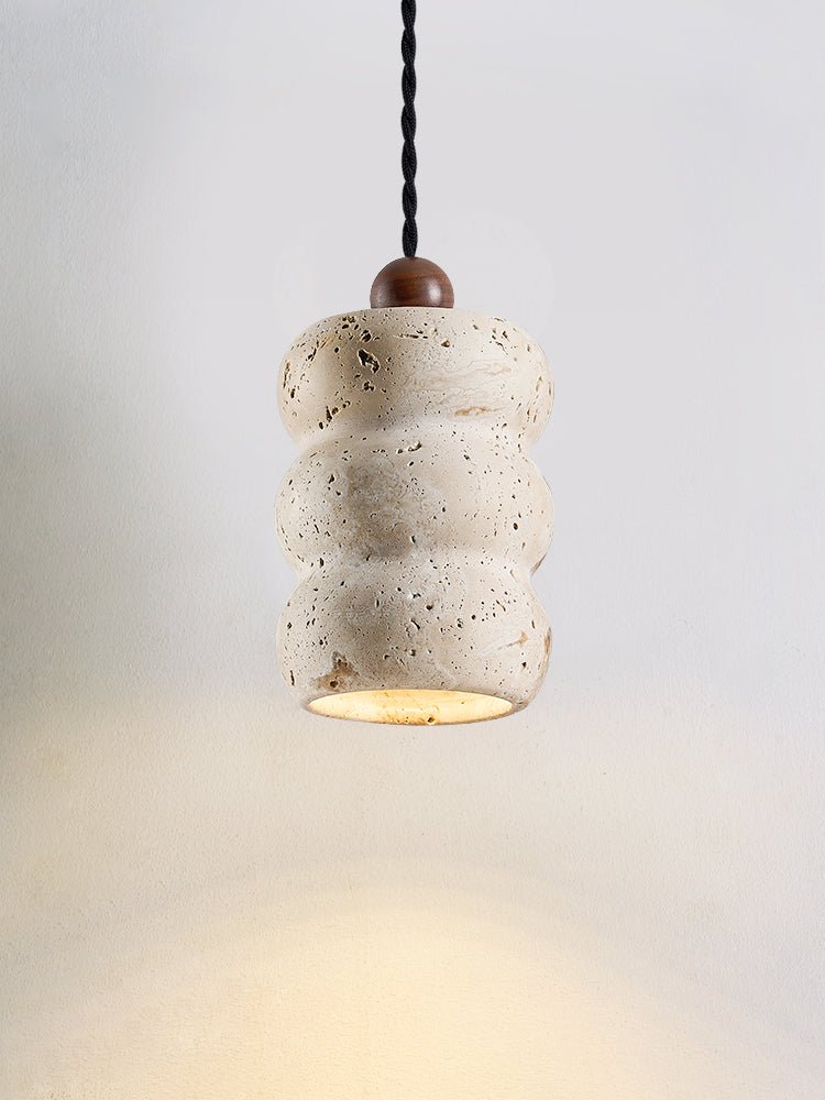 Suspension moderne Worthy en Travertin jaune