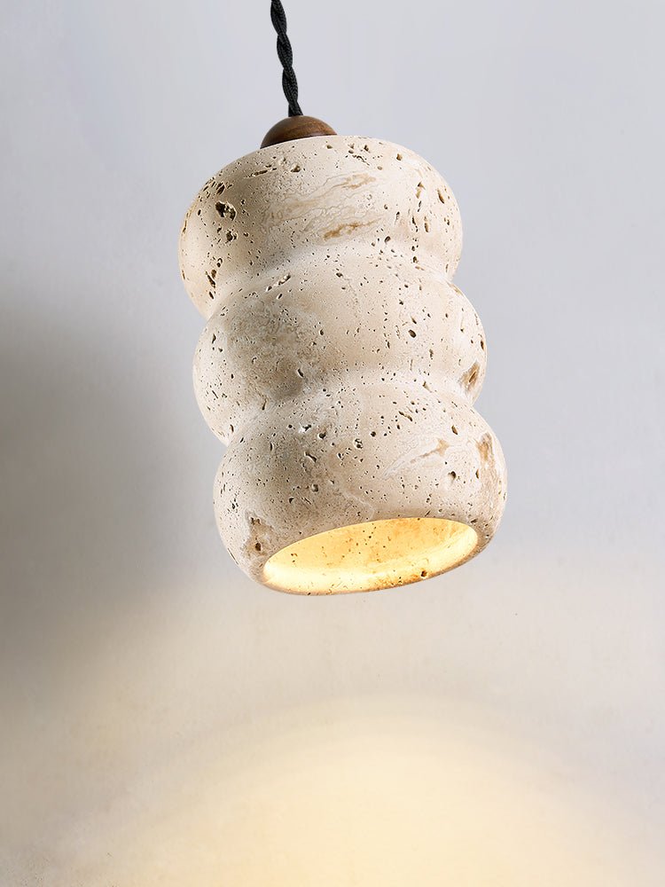 Suspension moderne Worthy en Travertin jaune
