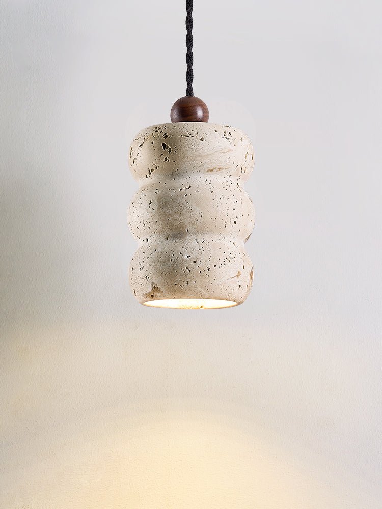 Suspension moderne Worthy en Travertin jaune
