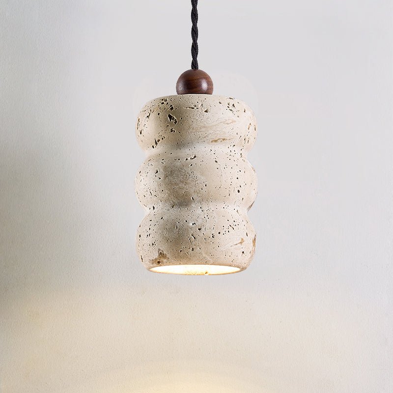Suspension moderne Worthy en Travertin jaune
