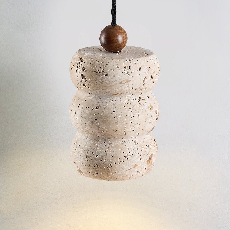Suspension moderne Worthy en Travertin jaune