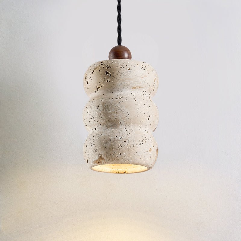 Suspension moderne Worthy en Travertin jaune