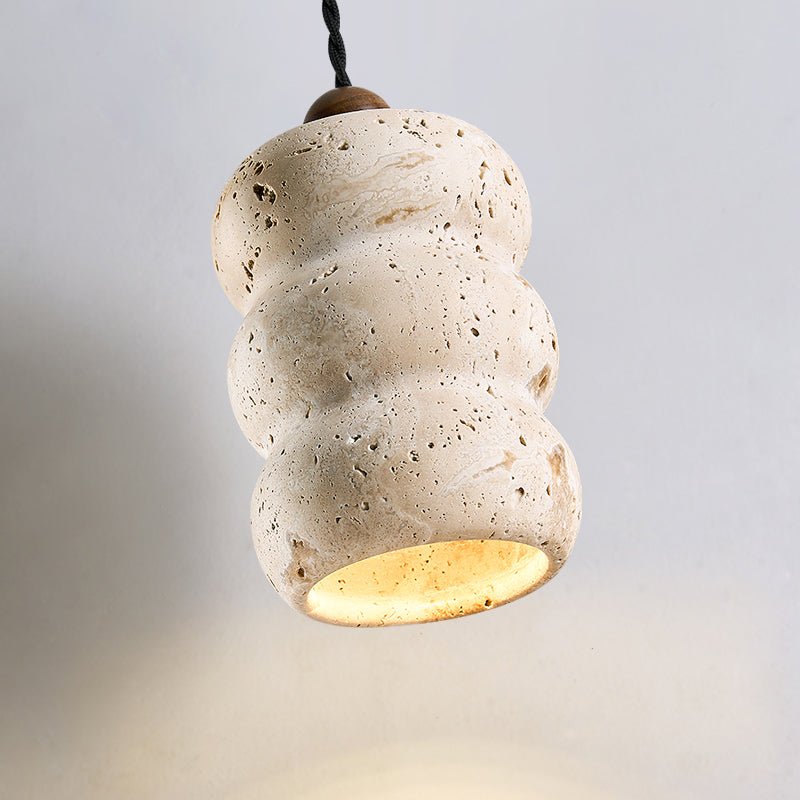 Suspension moderne Worthy en Travertin jaune