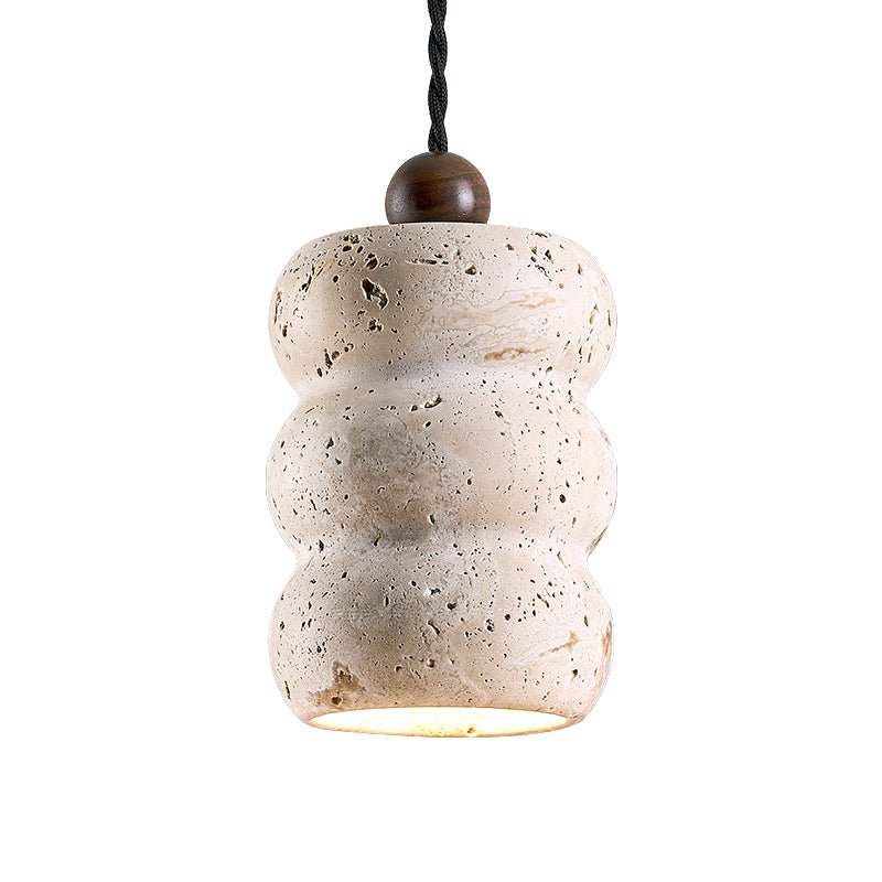 Suspension moderne Worthy en Travertin jaune