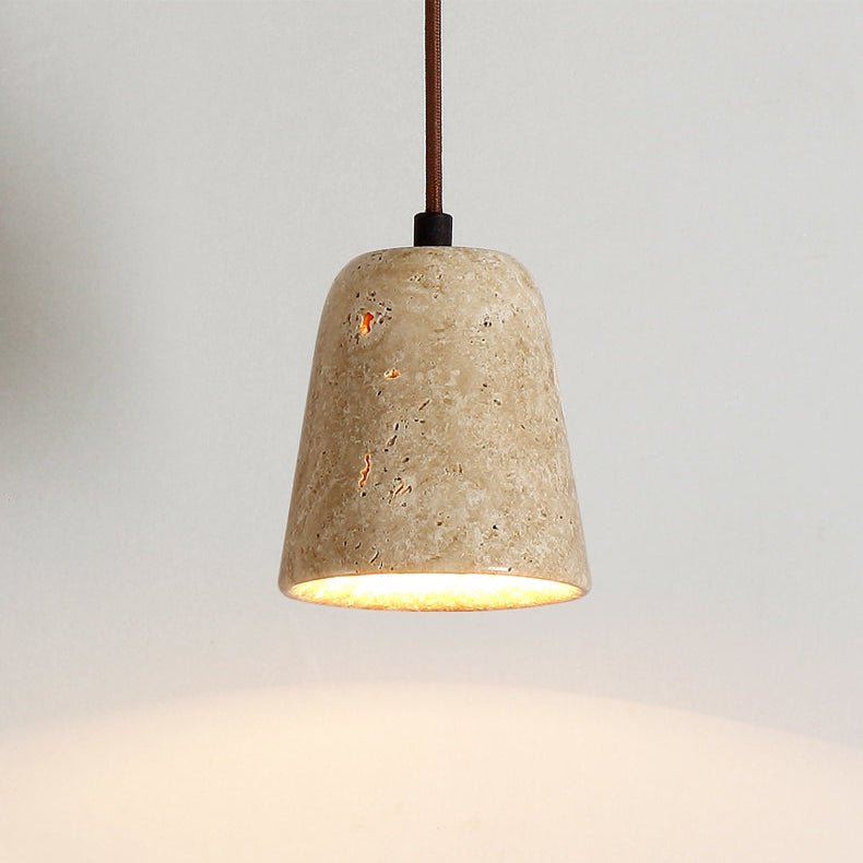 Suspension moderne Brodde en Travertin jaune