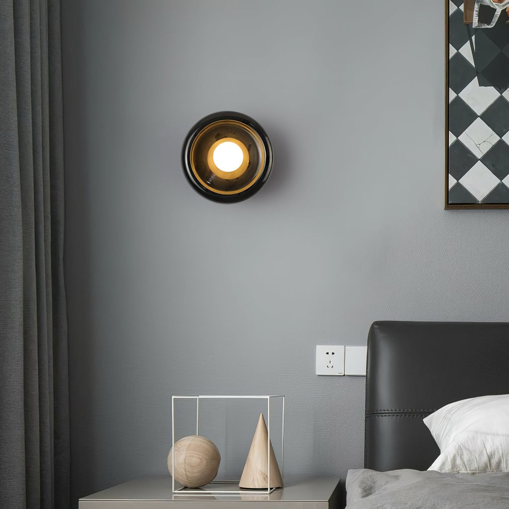 Applique murale moderne Hogne en Albâtre, Marbre Beige jade