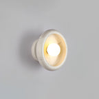 Applique murale moderne Hogne en Albâtre, Marbre Beige jade