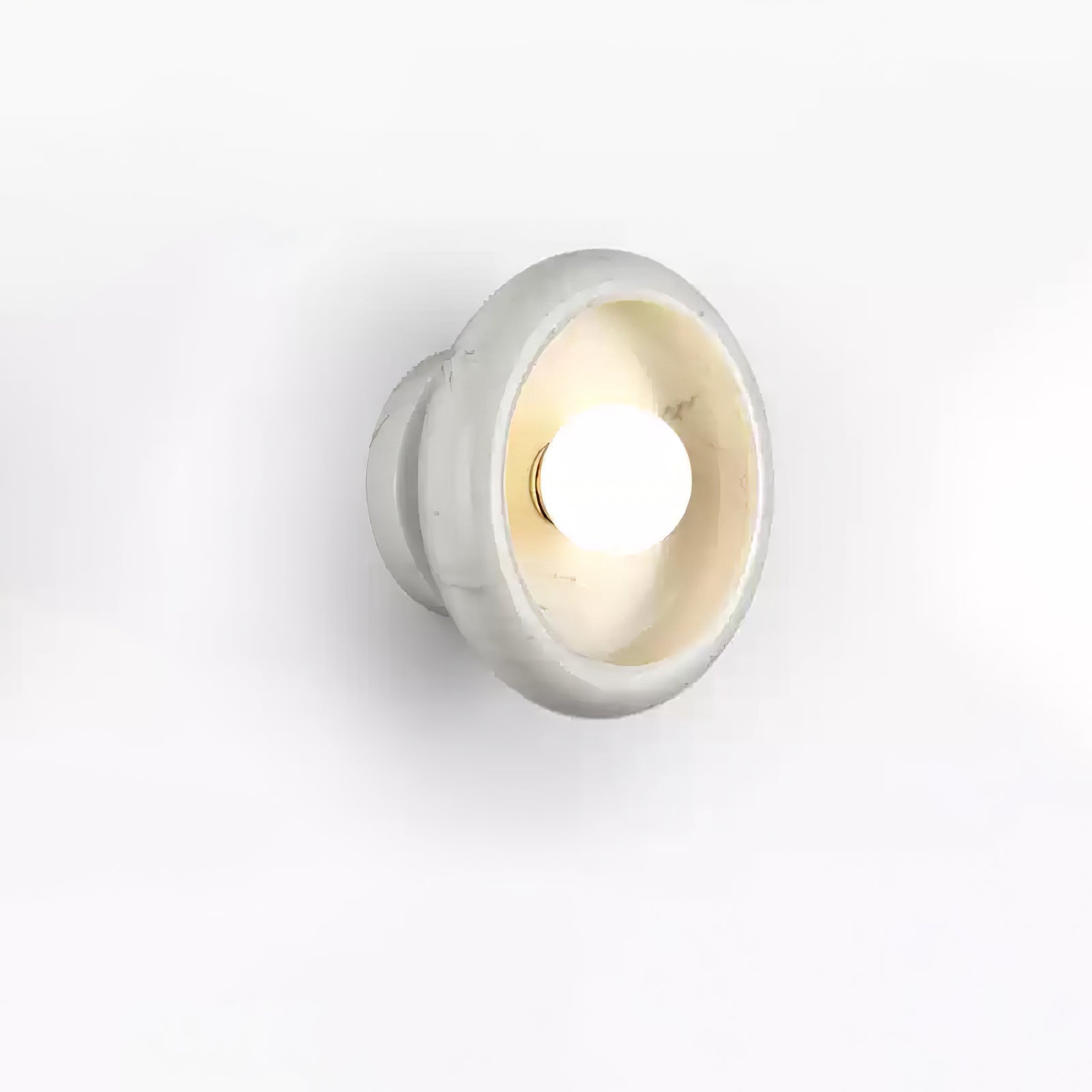 Applique murale moderne Hogne en Albâtre, Marbre Blanc jade
